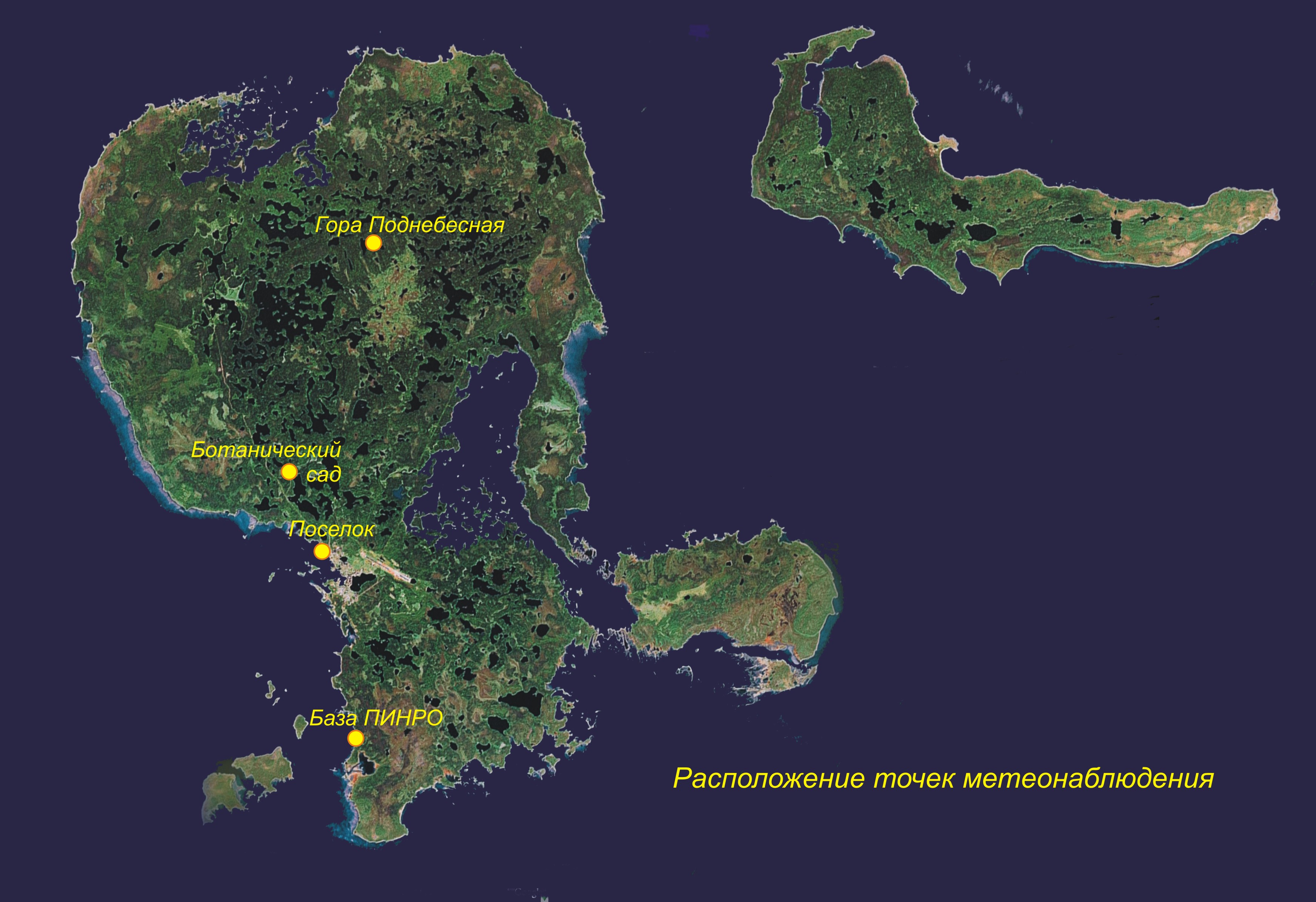 Соловецкие острова космический снимок