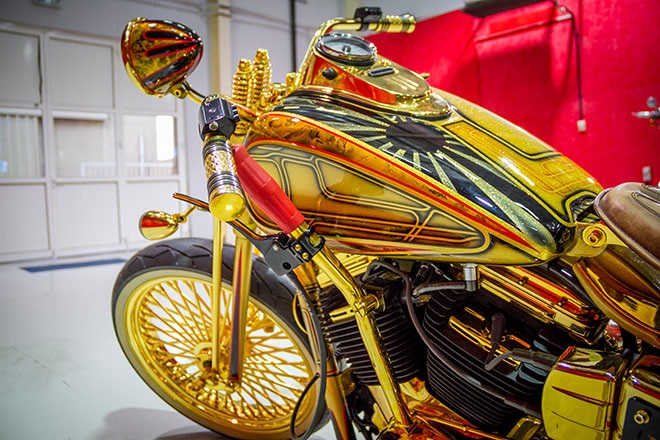 motorcycle made of gold in dubai - YouTube