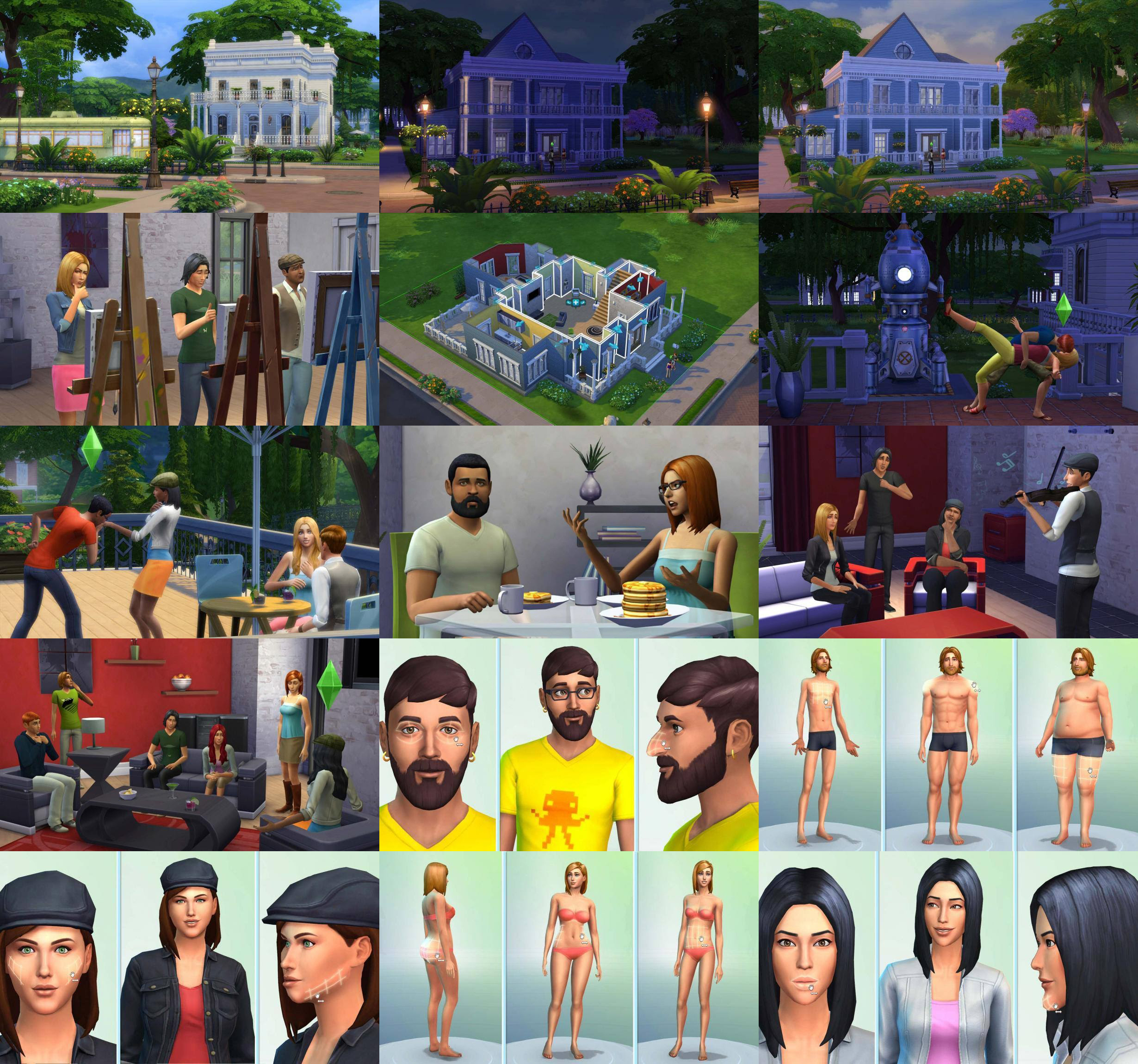 В сети появились первые скриншоты из игры The Sims 4 (низкое разрешение). 